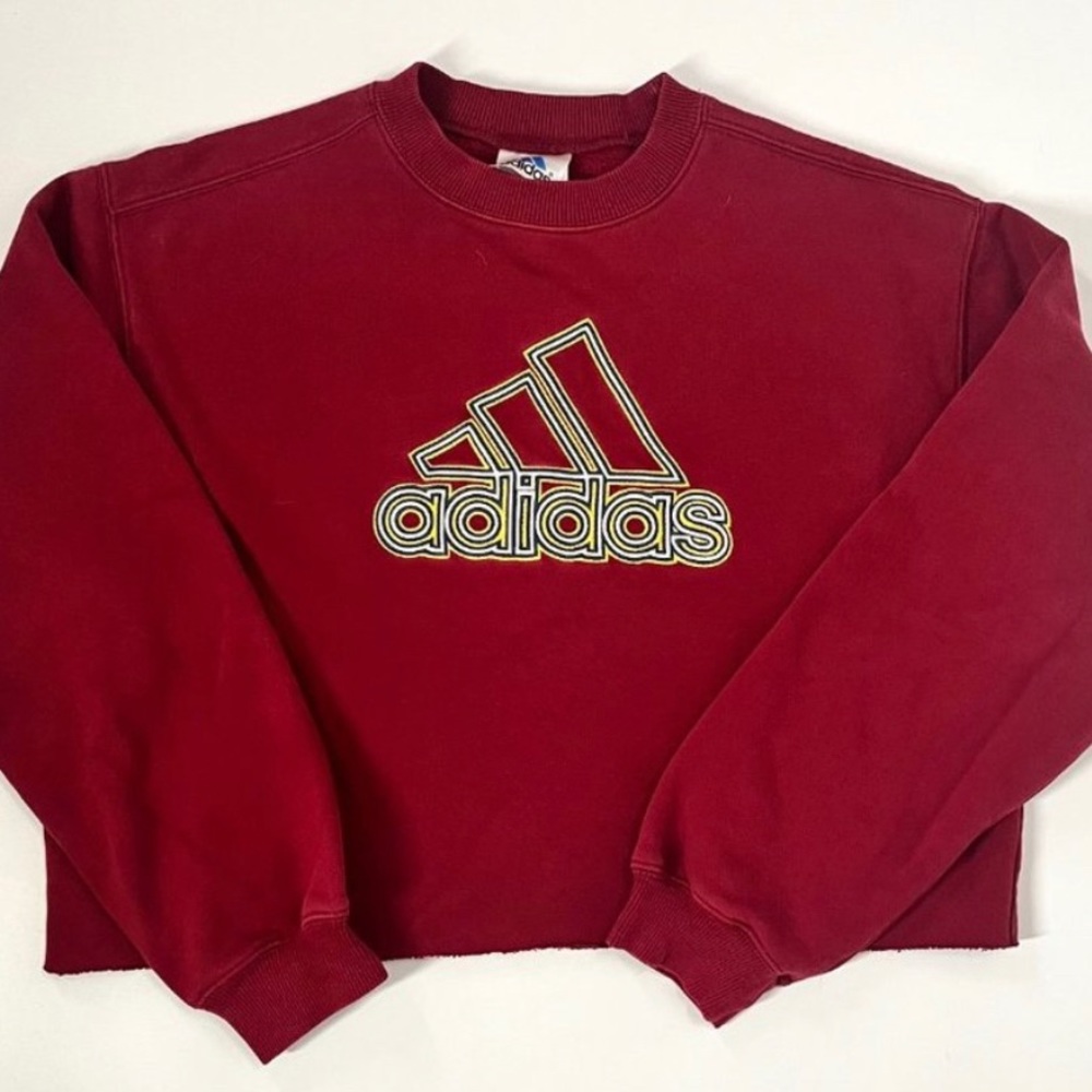 Vintage adidas Originals Cropped Sweatshirt Women XS EUC Throwback Streetwear